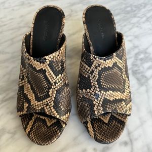 Vince Snake Skin Mules size 7 (37) almost new!